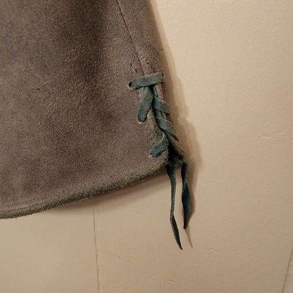 Vintage Octoberfest Lederhosen Gray Leather shorts - Picture 4 of 5